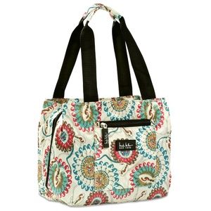 Nicole Miller Paisley Cream Insulated Lunch Tote